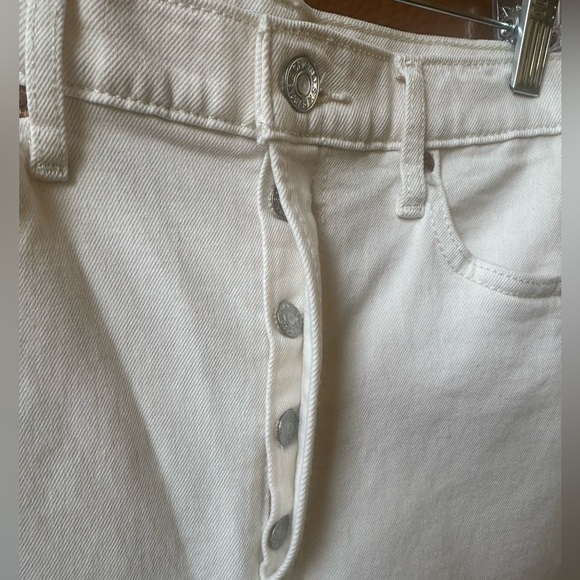 Re/Done 90’s High Rise Ankle Crop Jeans In Vintage White (Cream) Size 29 NWT! - Picture 14 of 16